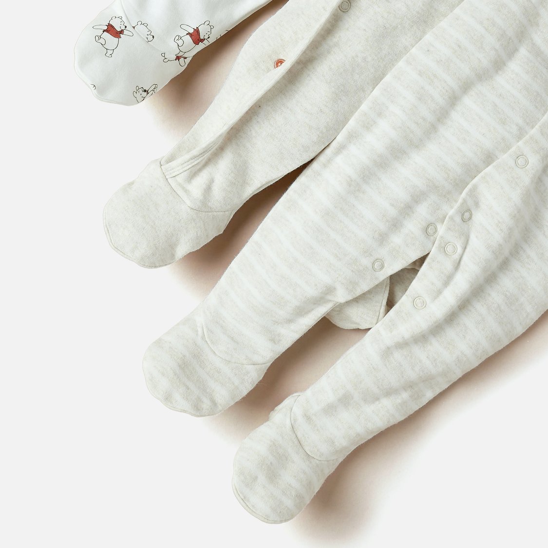 Winnie The Pooh Print Closed Feet Sleepsuit - Set of 3