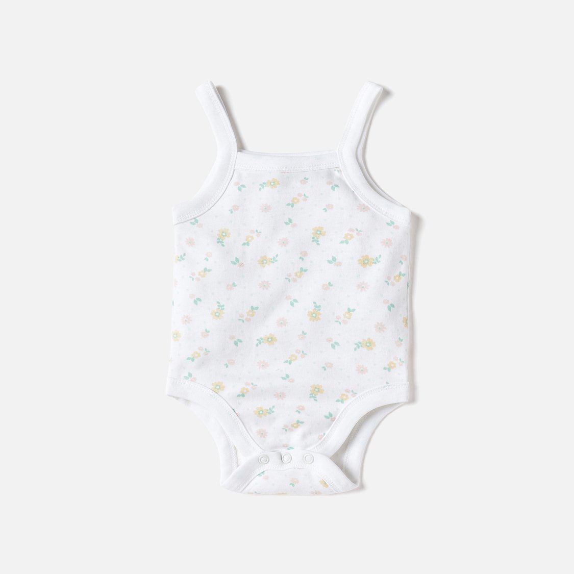 Juniors Floral Print Sleeveless Bodysuit - Set of 2