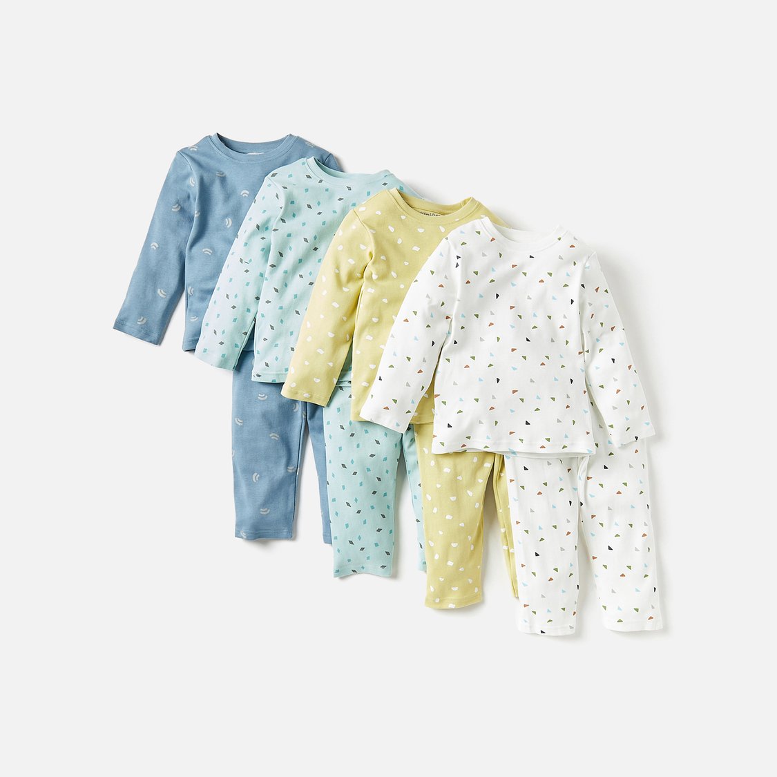 Juniors All-Over Abstract Print T-shirt with Pyjamas - Set of 4