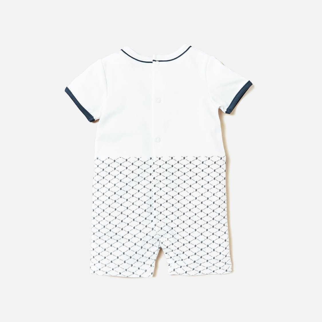 Giggles Printed Romper with Short Sleeves