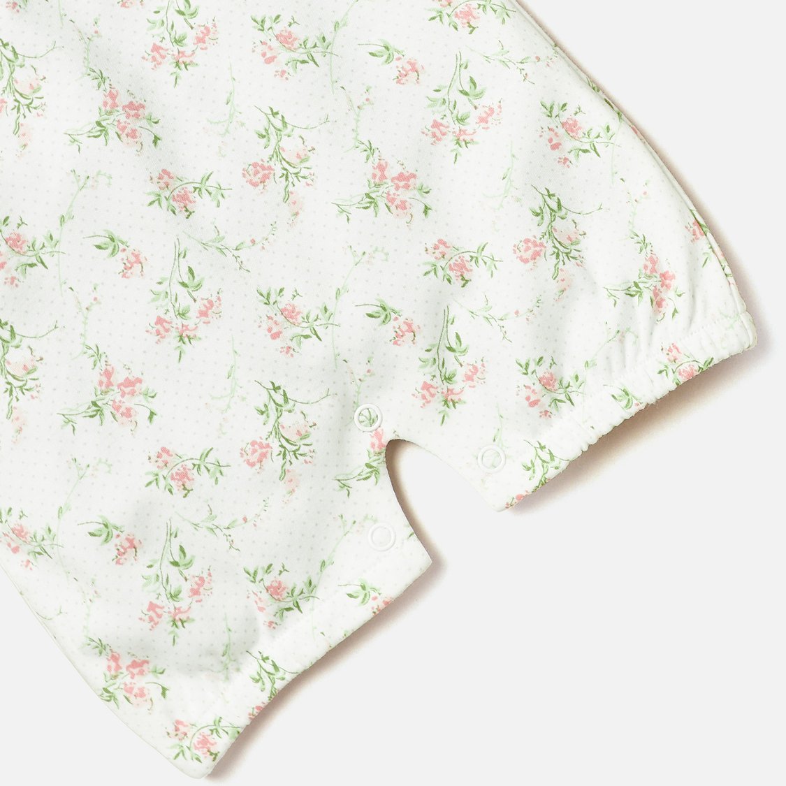 Giggles All-Over Floral Print Romper with Bow Detail