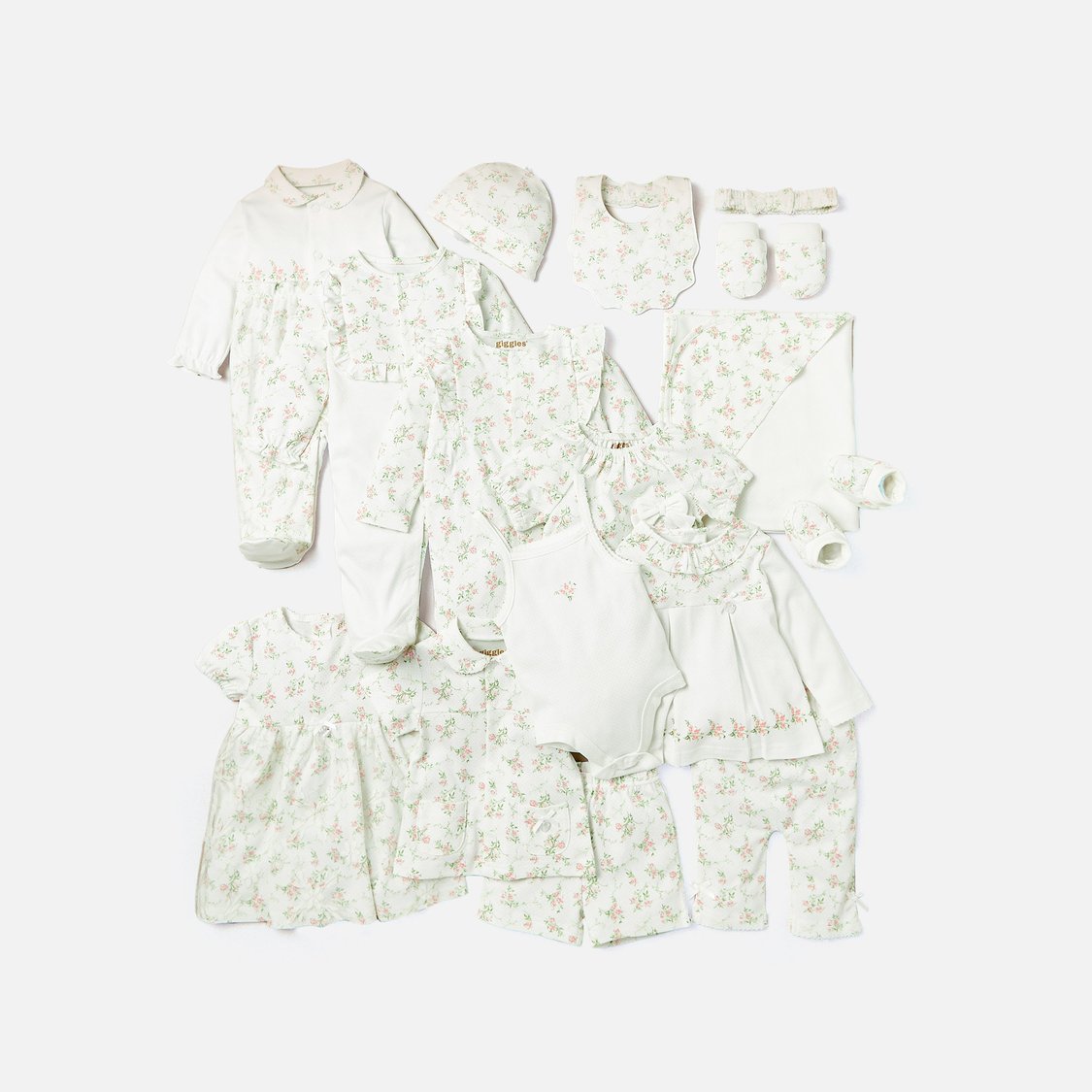 Giggles All-Over Floral Print Shirt and Shorts Set