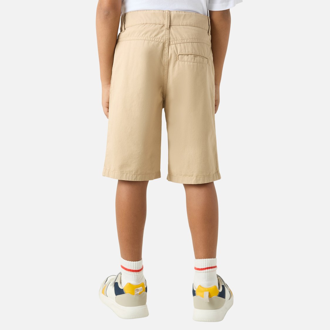 Juniors Solid Shorts with Button Closure and Pockets