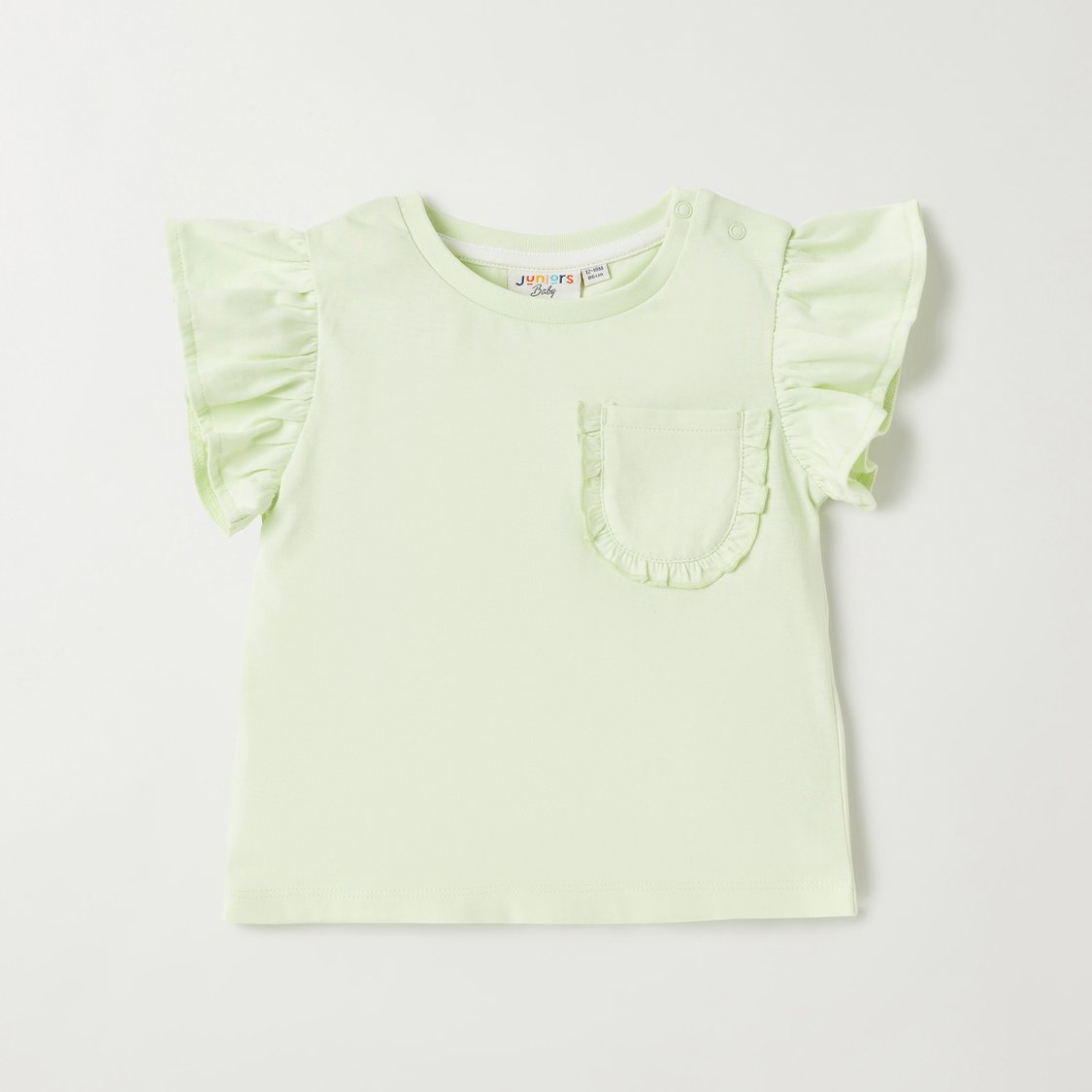 Juniors Printed T-shirt with Crew Neck and Cap Sleeves - Set of 3