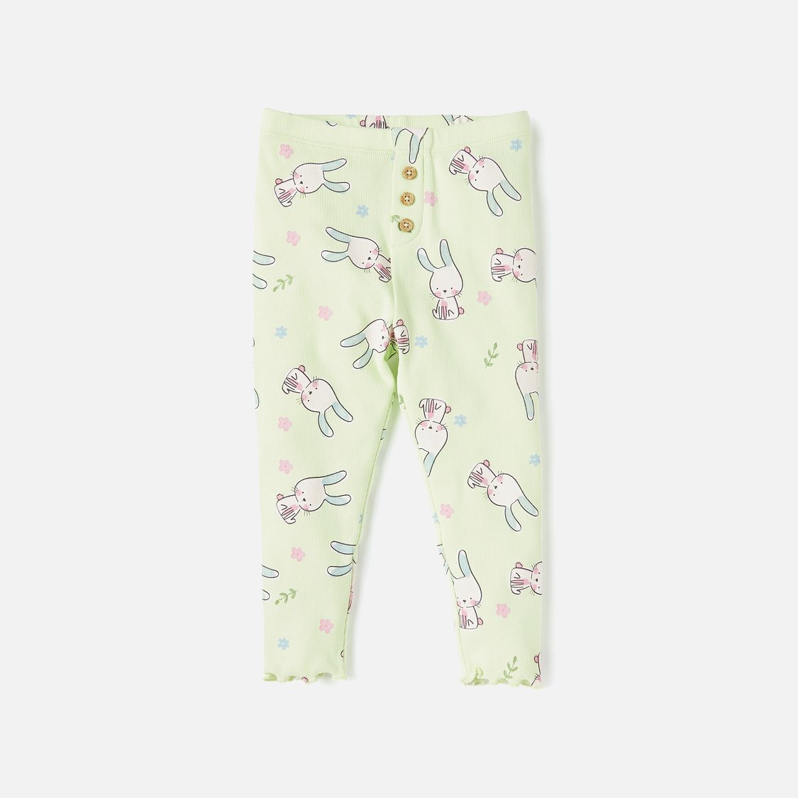Juniors Ribbed Leggings with Elasticated Waistband - Set of 2