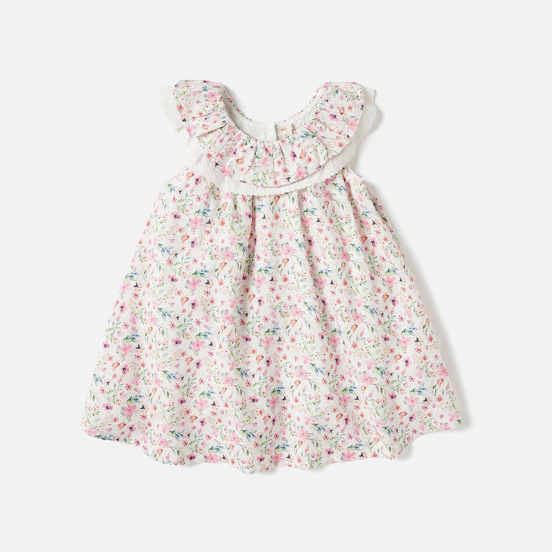 Giggles All-Over Floral Print Sleeveless Dress and Bloomer Set