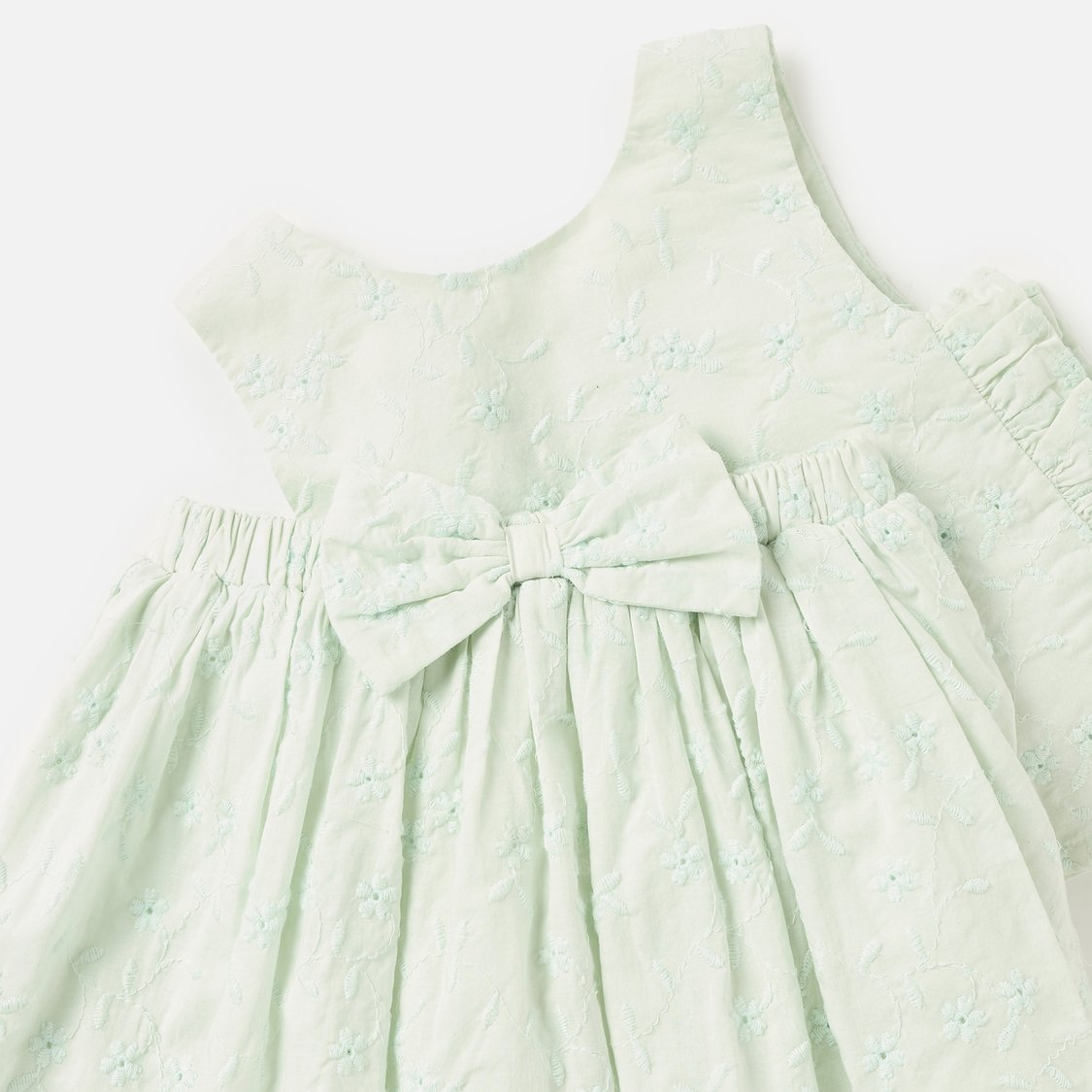 Giggles All-Over Embroidered Sleeveless Top and Skirt Set