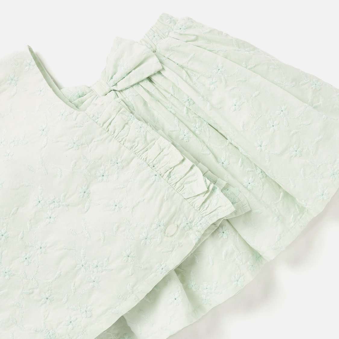 Giggles All-Over Embroidered Sleeveless Top and Skirt Set
