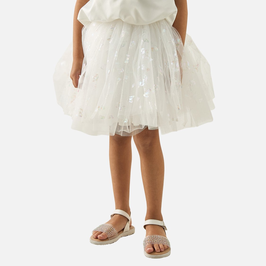 Juniors Solid Sleeveless Top and Textured Skirt Set