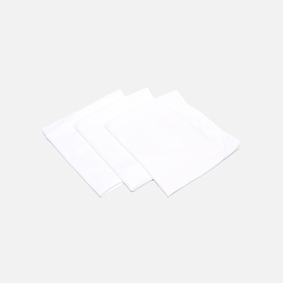 Juniors 3-Piece Solid Receiving Blanket Set - 80x80cm