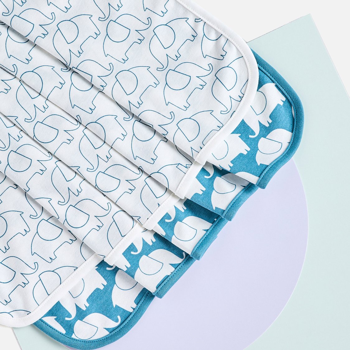 Juniors All-Over Elephant Print Receiving Blanket - Set of 2