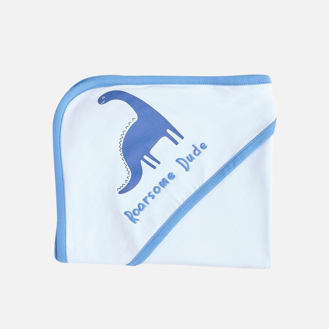 Juniors Dinosaur Printed Hooded Receiving Blanket - 70x70 cm