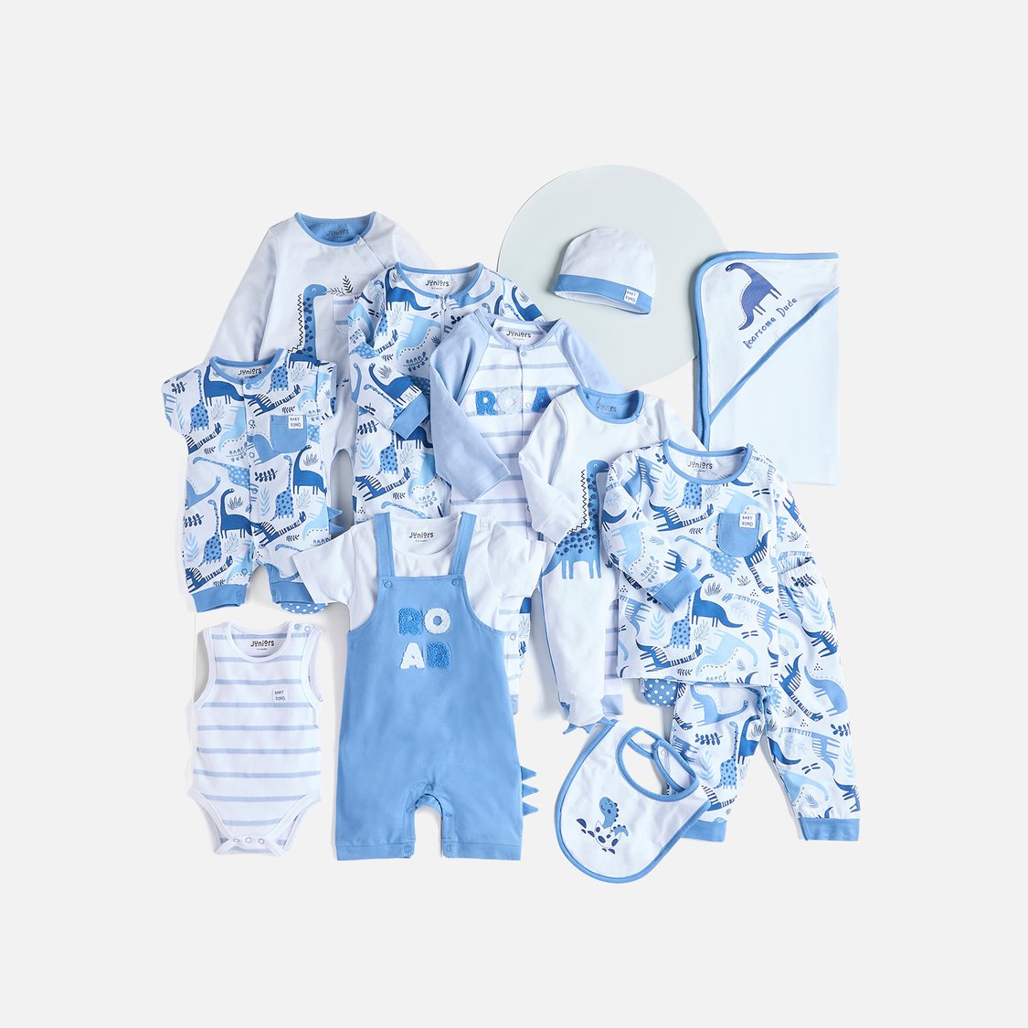 Juniors Dinosaur Printed Hooded Receiving Blanket - 70x70 cm