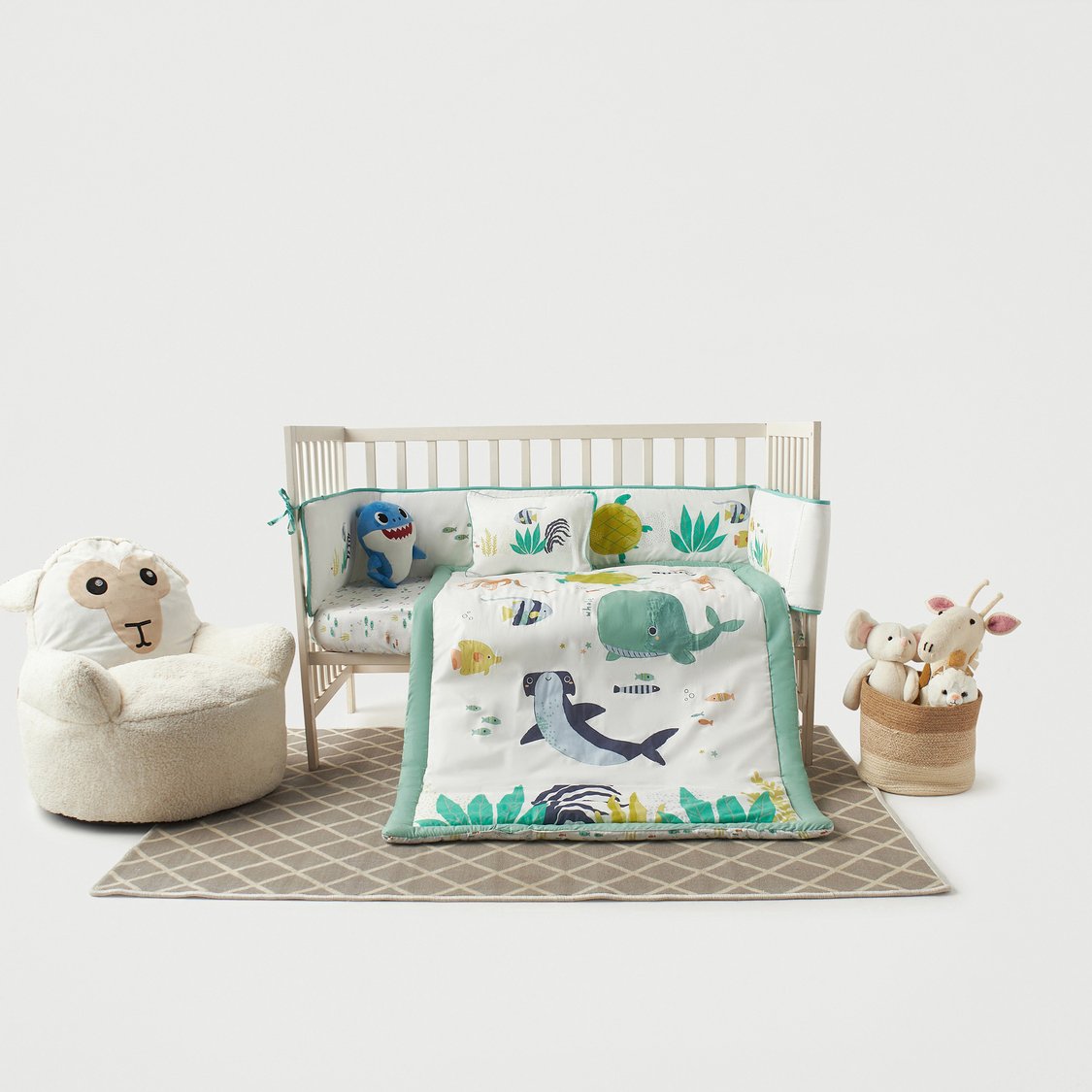Juniors Graphic Print 5-Piece Bedding Set - 90x130 cm