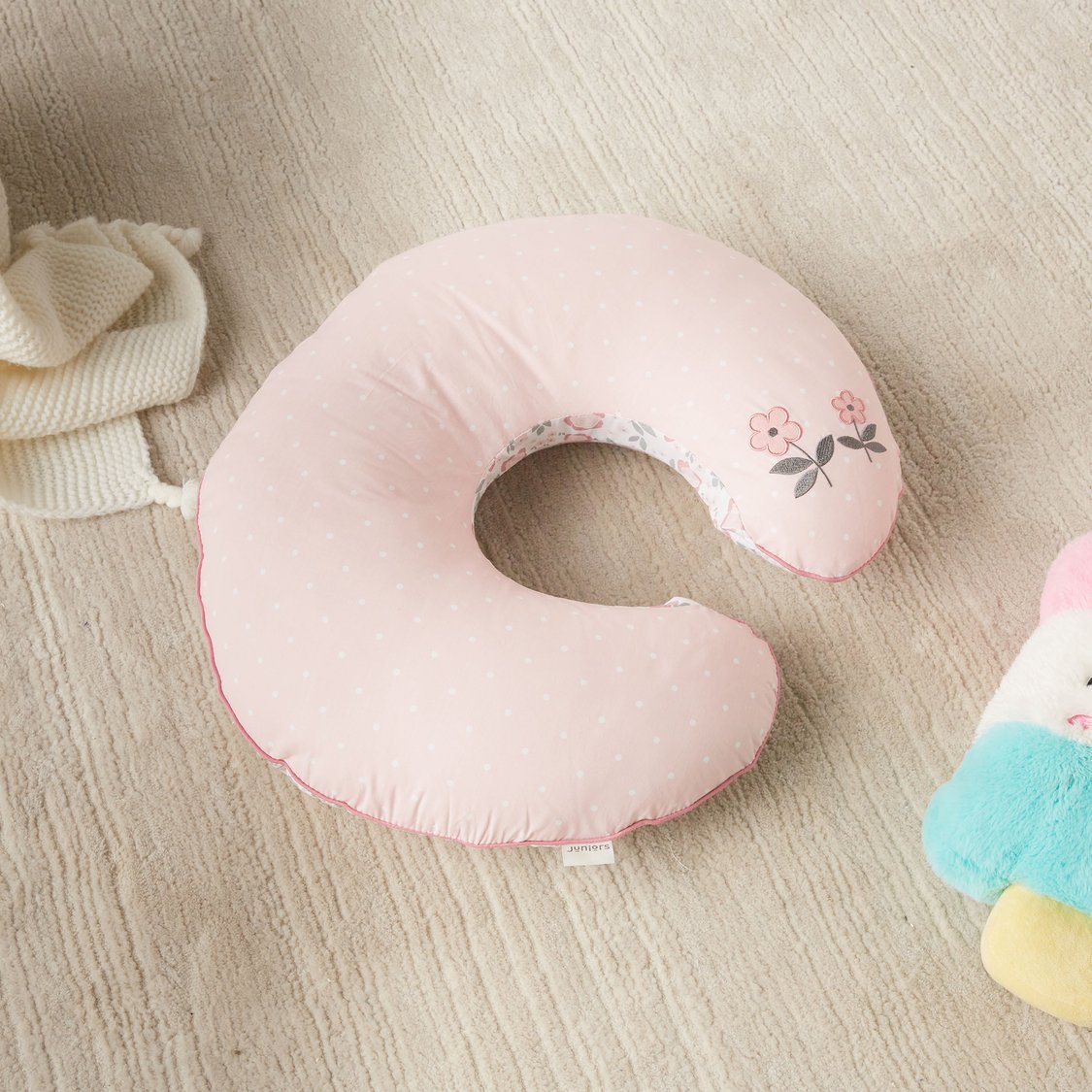 Juniors Floral Embroidered Feeding Pillow - 68x54 cm