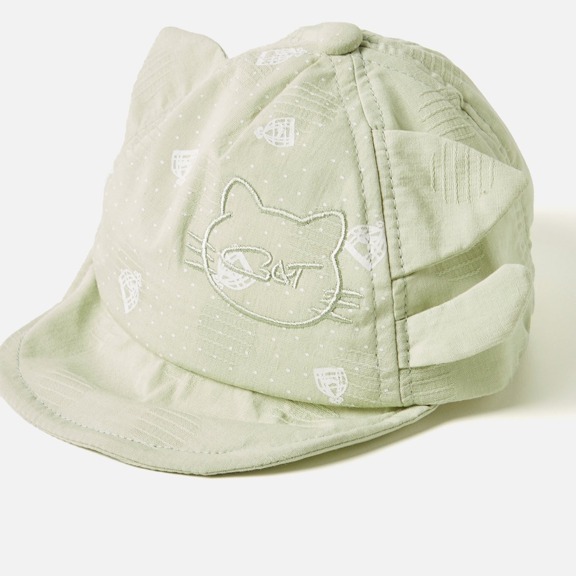 Juniors Cat Embroidered Cap