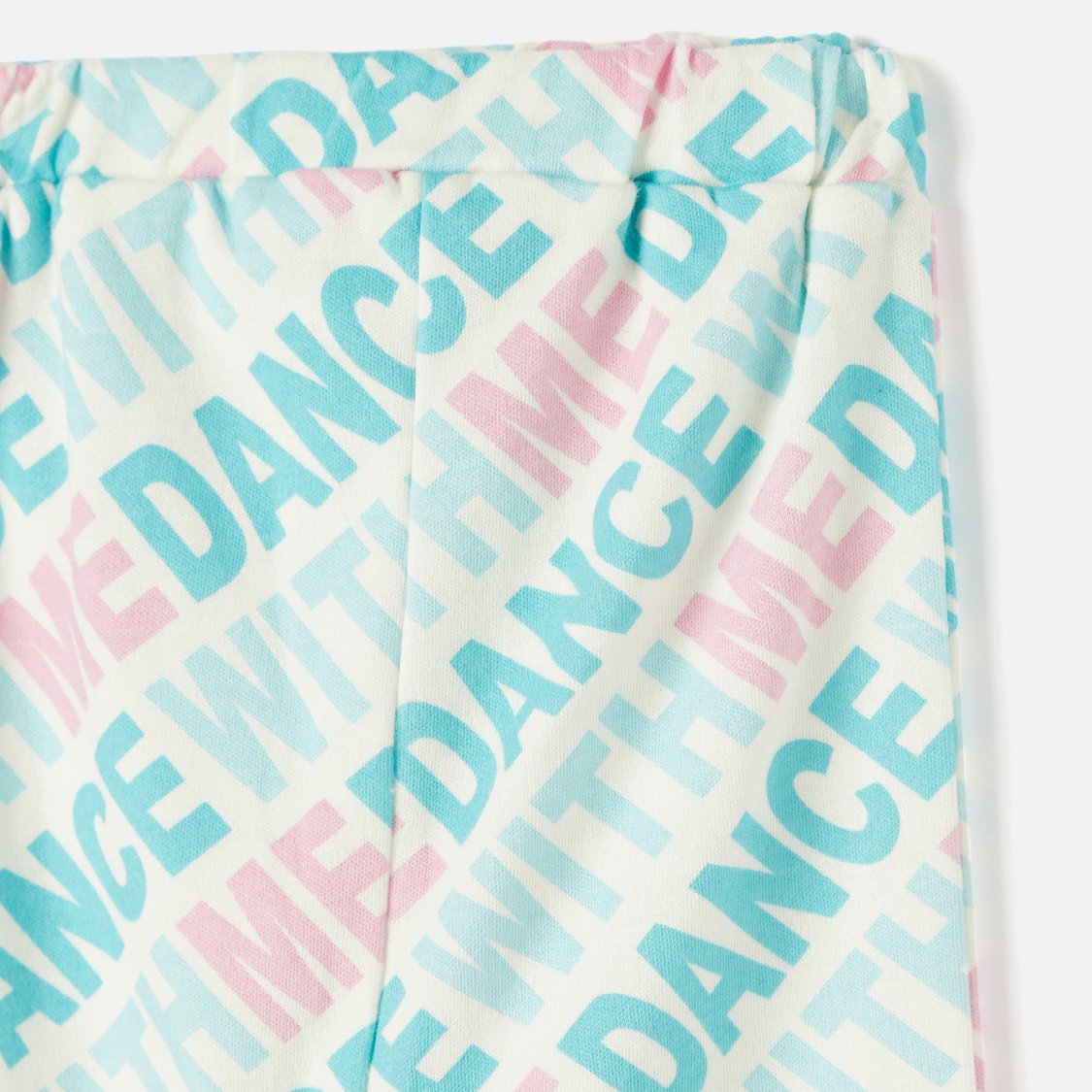 Juniors All-Over Slogan Print Pants with Elasticated Waistband
