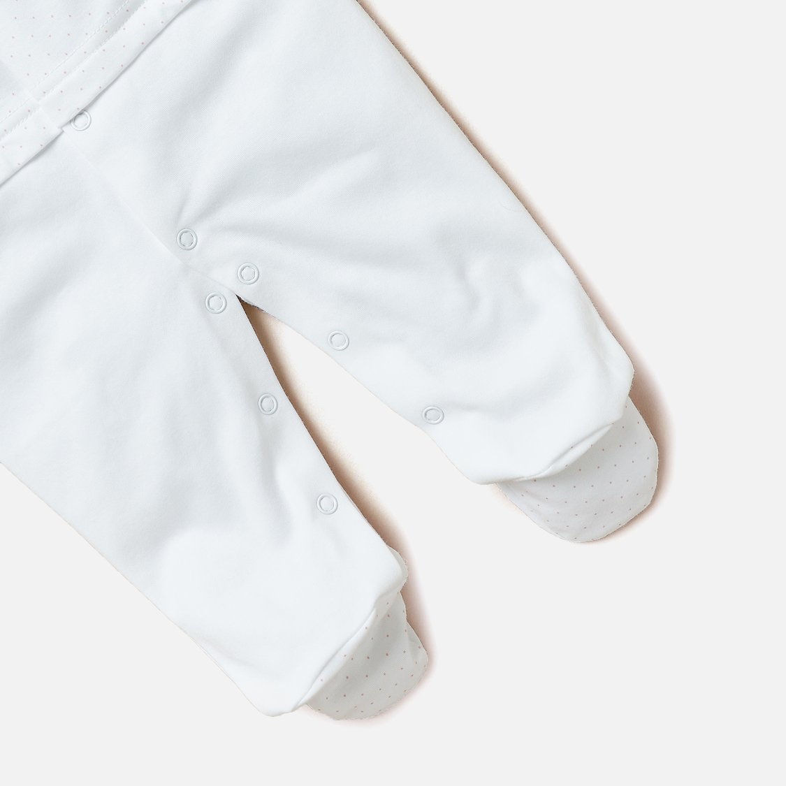 Juniors Bunny Applique Sleepsuit with Ruffle Detail Neck