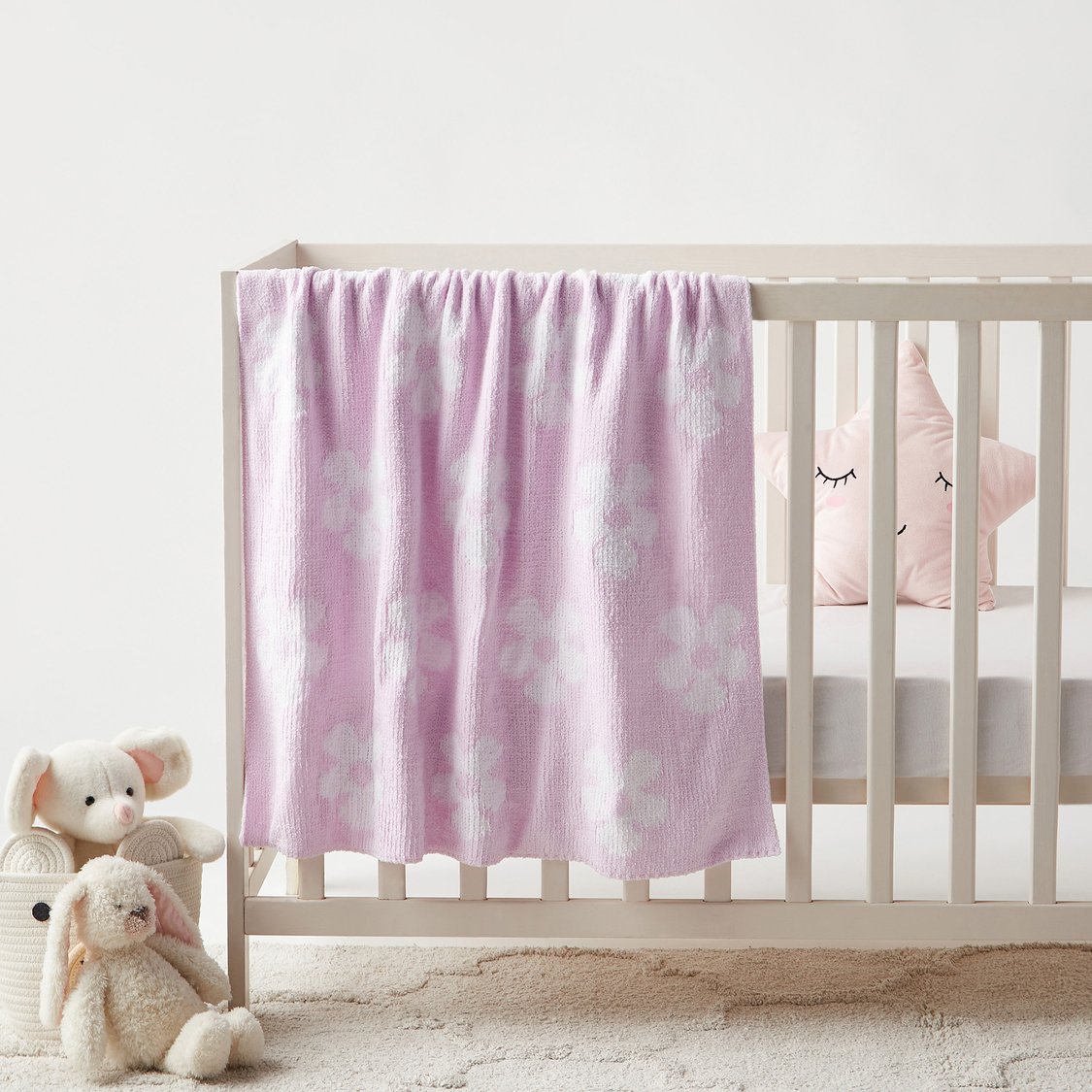 Juniors All-Over Floral Print Blanket - 75x100 cm