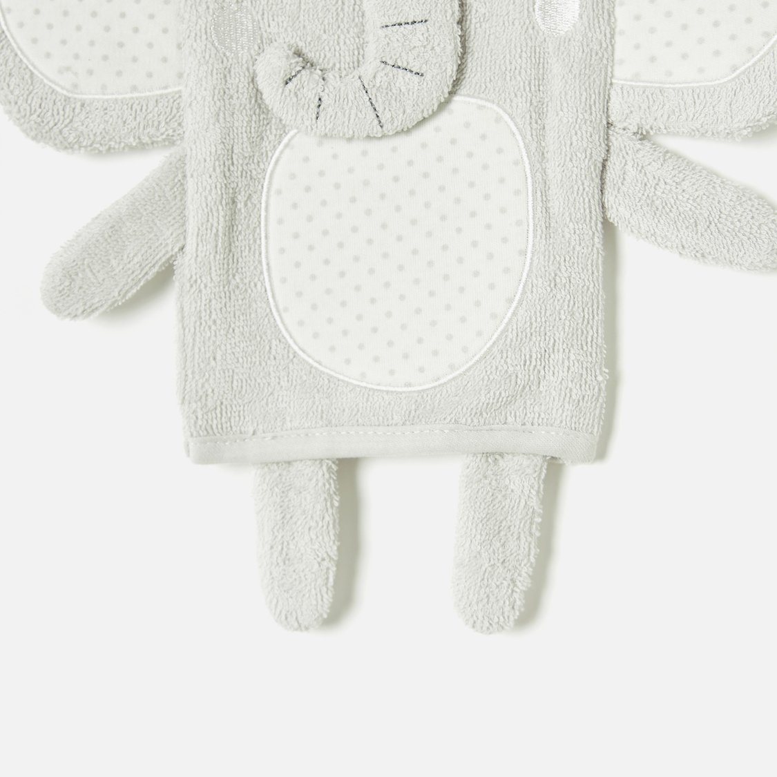 Juniors Polka Dot Print Towel with Elephant Mitten