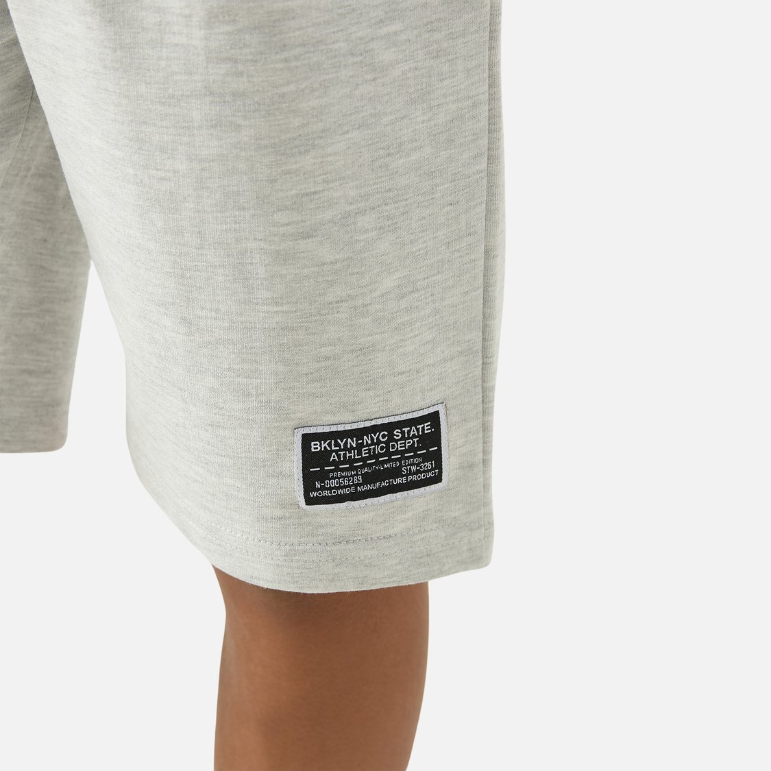 Juniors Patch Detail Shorts with Drawstring Closure and Pockets