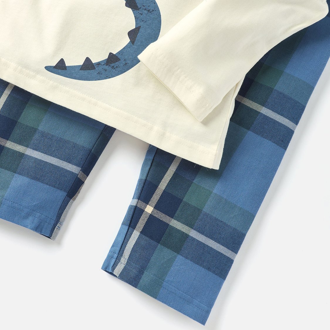 Juniors Crocodile Print T-shirt and Checked Pyjama Set