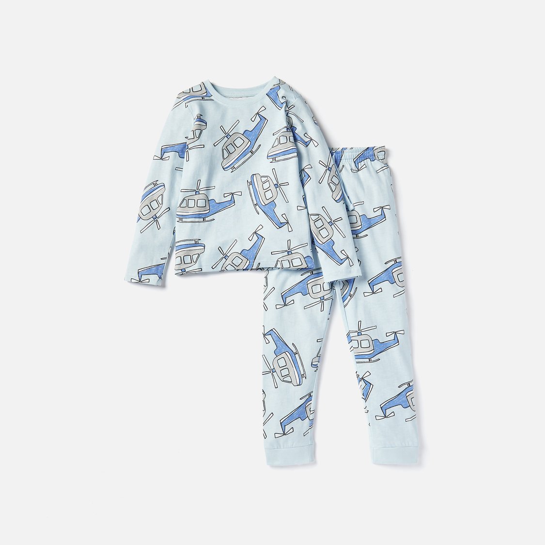 Juniors All-Over Print T-shirts and Pyjamas - Set of 3