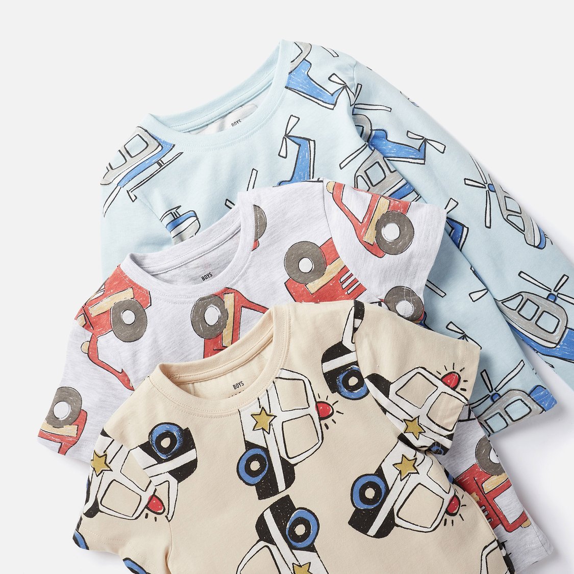 Juniors All-Over Print T-shirts and Pyjamas - Set of 3
