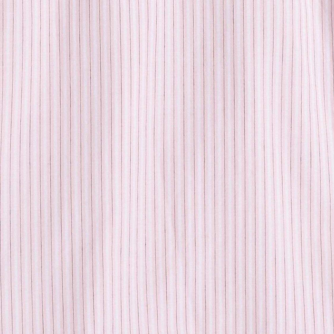 Striped A-Line Dress with Smocked Detail and Puff Sleeves