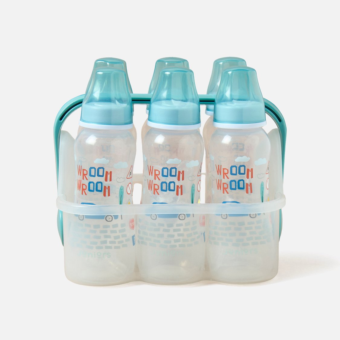 Juniors 6-Piece Printed Feeding Bottle and Basket Set