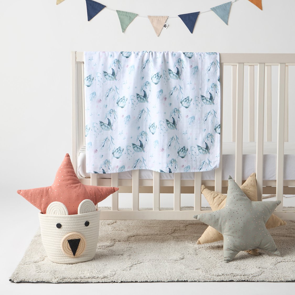 Giggles Printed Receiving Blanket - 120x120 cm