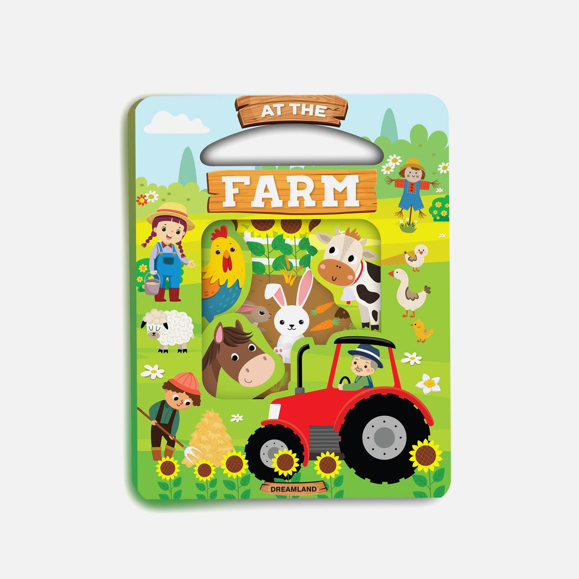 Dreamland Die Cut Window Board Book - At the Farm