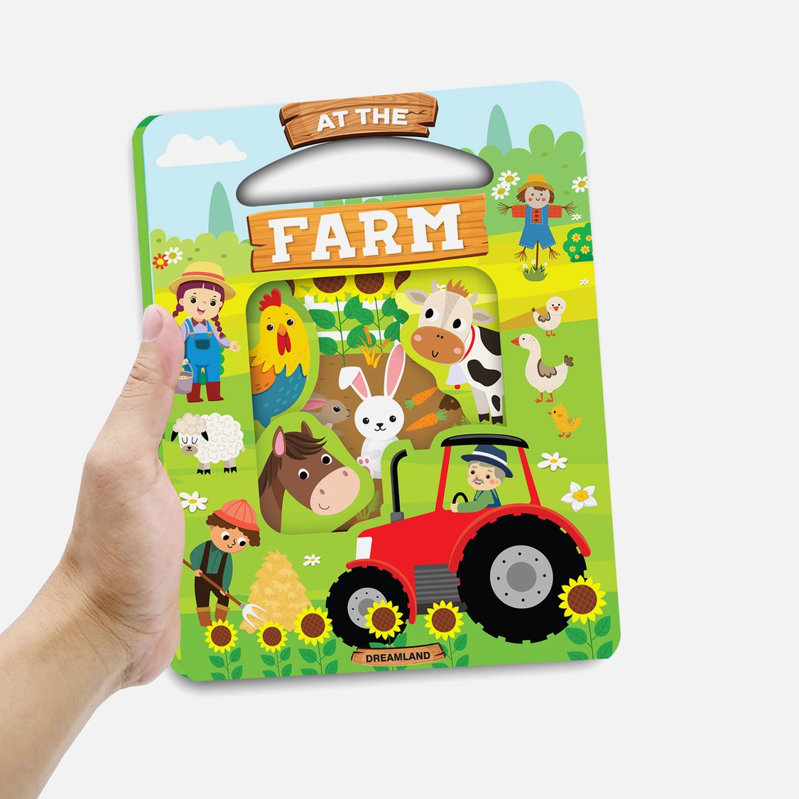 Dreamland Die Cut Window Board Book - At the Farm