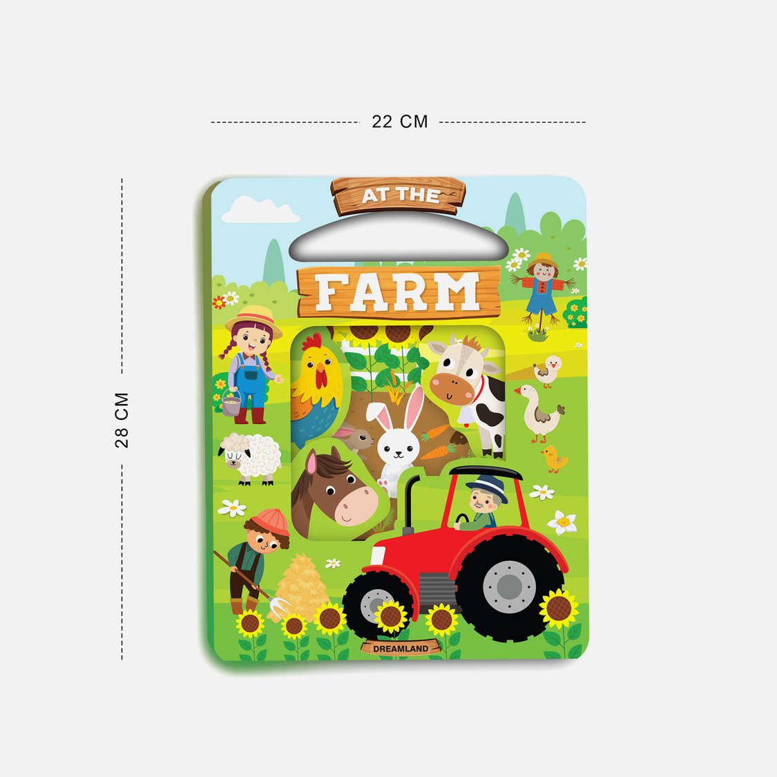 Dreamland Die Cut Window Board Book - At the Farm