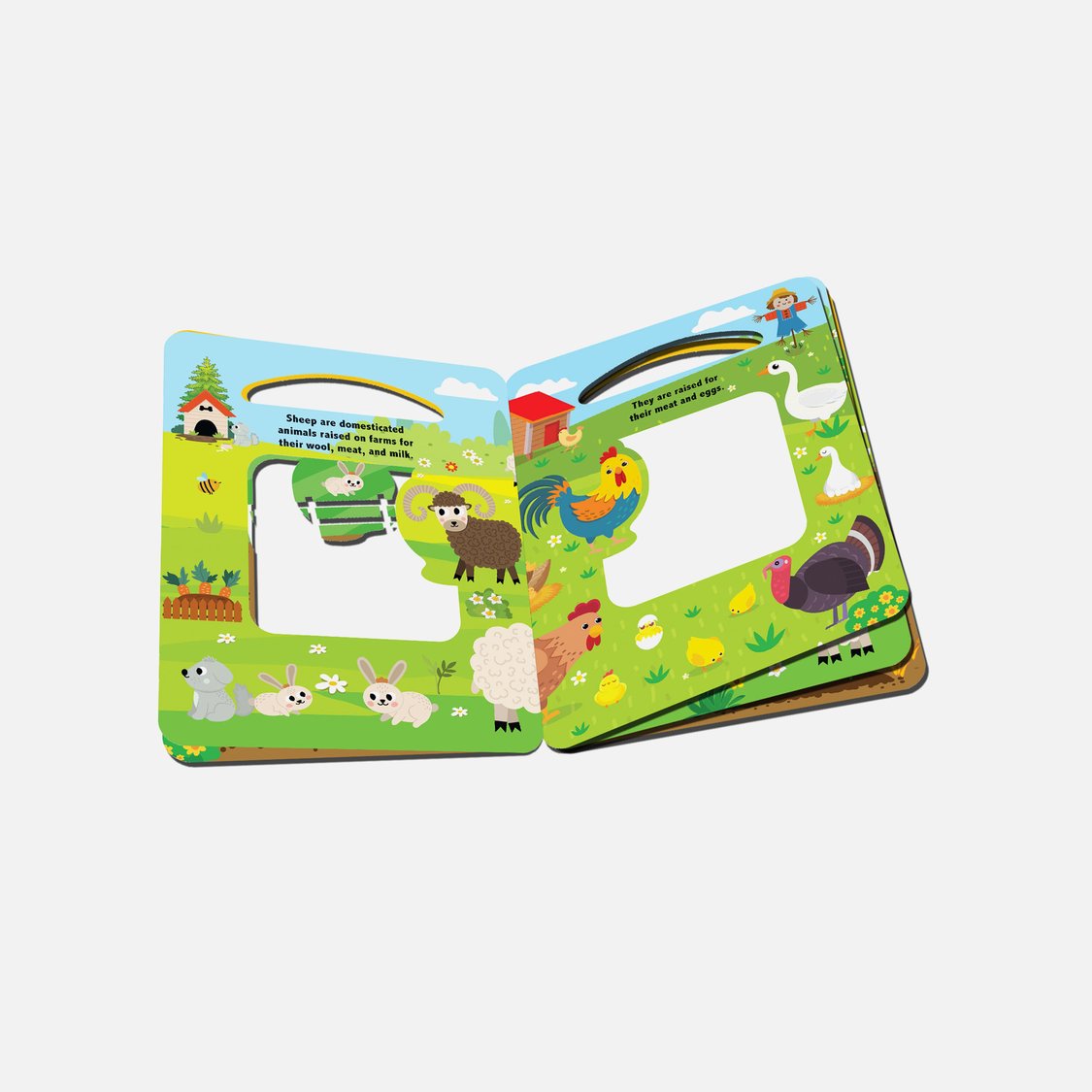 Dreamland Die Cut Window Board Book - At the Farm