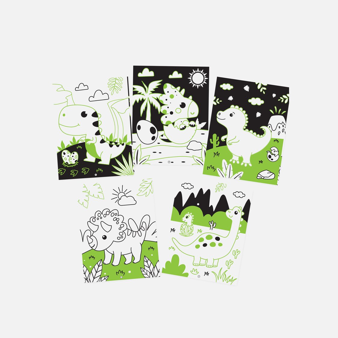 Dreamland Dinosaurs Neon Colouring World Book with Neon Pens