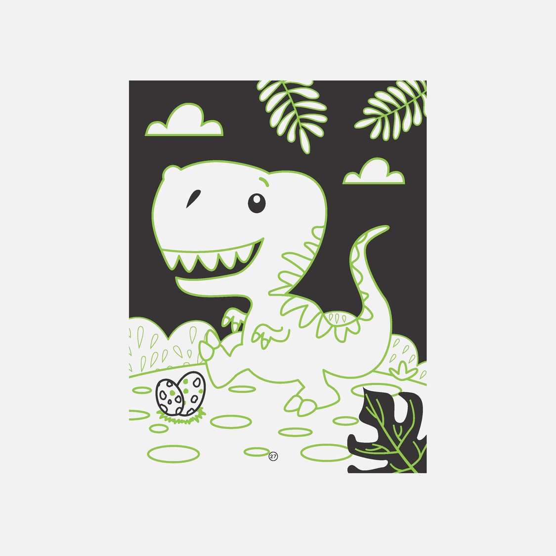 Dreamland Dinosaurs Neon Colouring World Book with Neon Pens