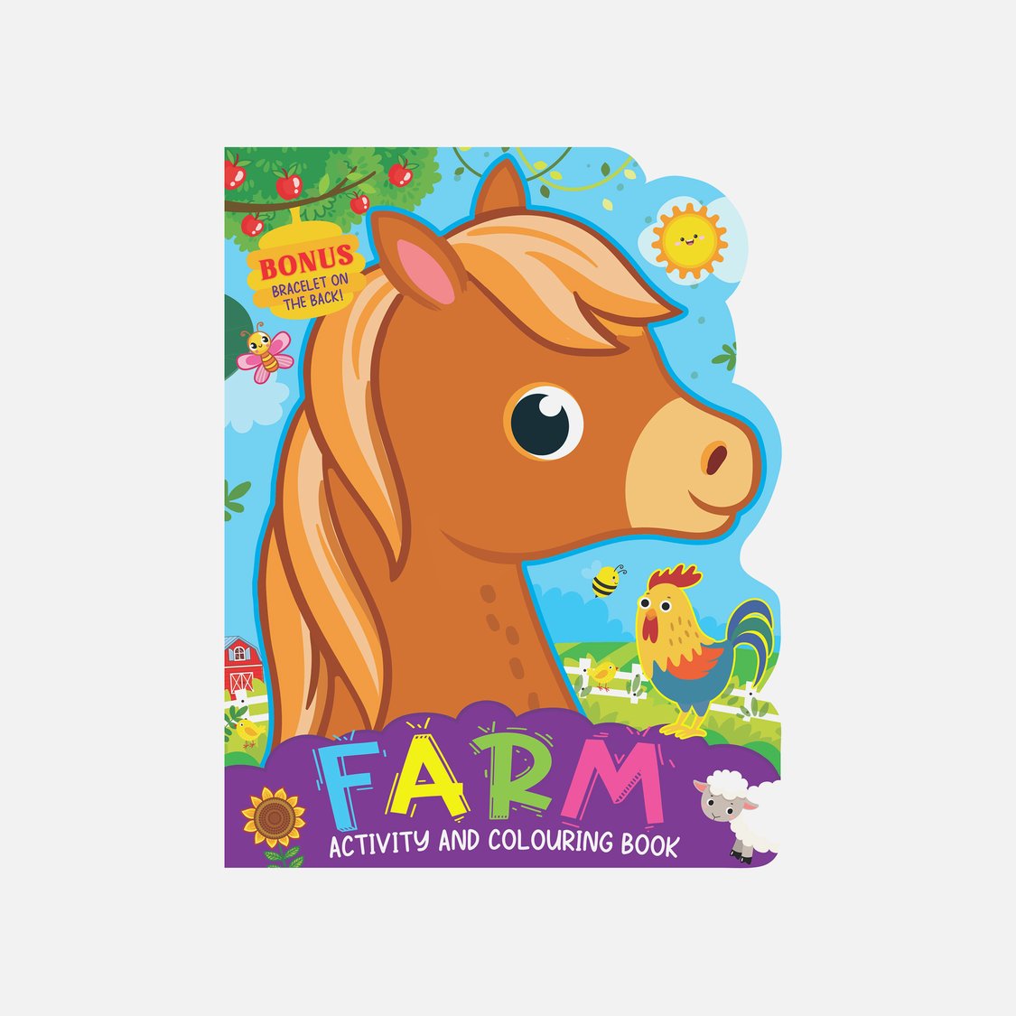 Dreamland Farm Activity and Colouring Book - Die Cut Animal Shaped Book