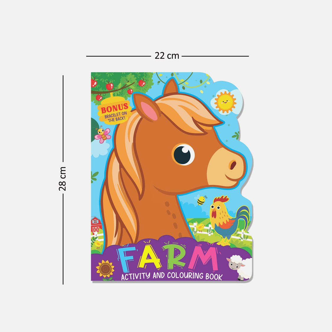 Dreamland Farm Activity and Colouring Book - Die Cut Animal Shaped Book