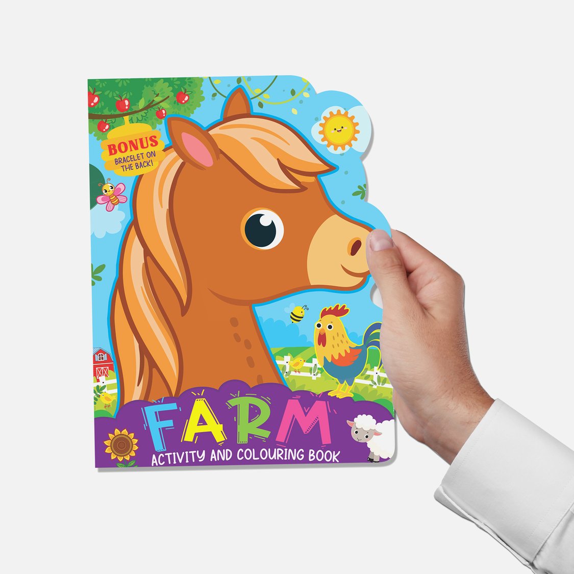 Dreamland Farm Activity and Colouring Book - Die Cut Animal Shaped Book