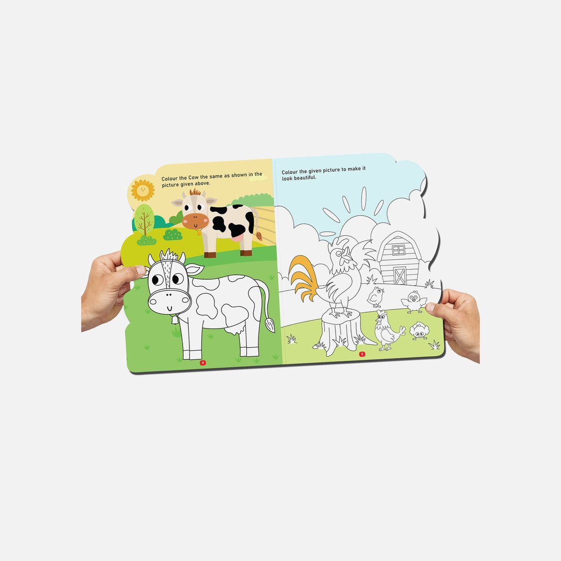 Dreamland Farm Activity and Colouring Book - Die Cut Animal Shaped Book