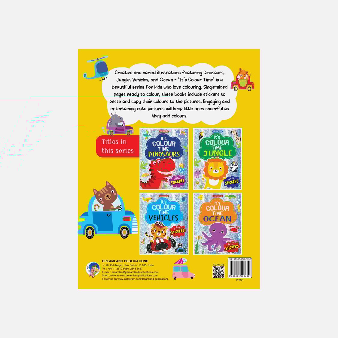 Dreamland Vehicles - It's Colour time with Stickers