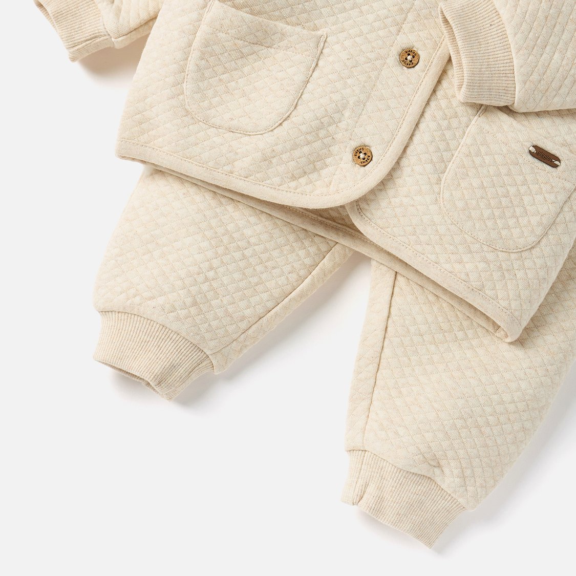 Giggles Textured Button Through Jacket and Joggers Set