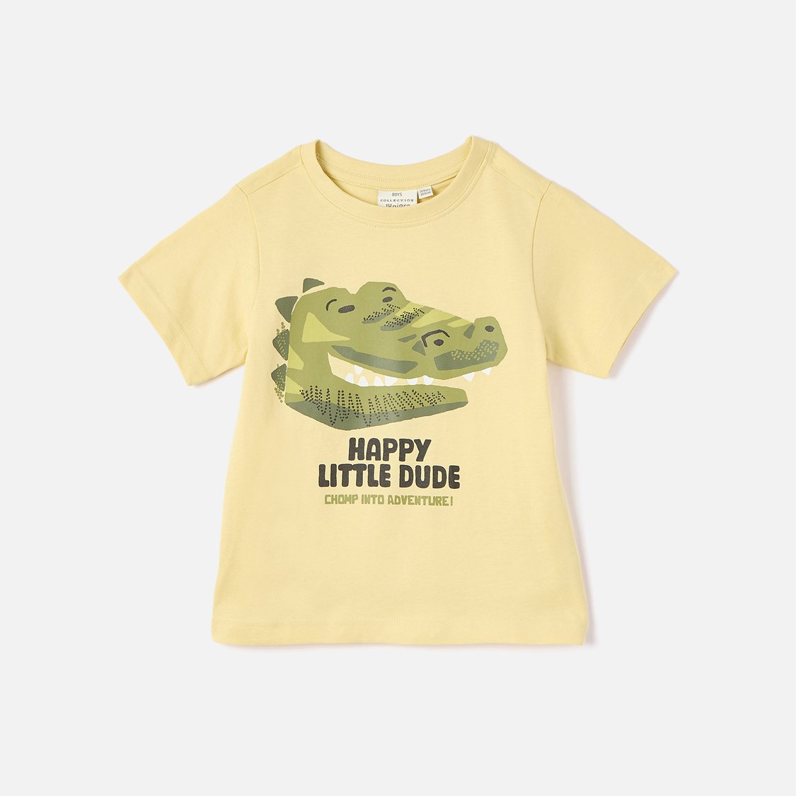 Juniors Graphic Print T-shirt with Short Sleeves