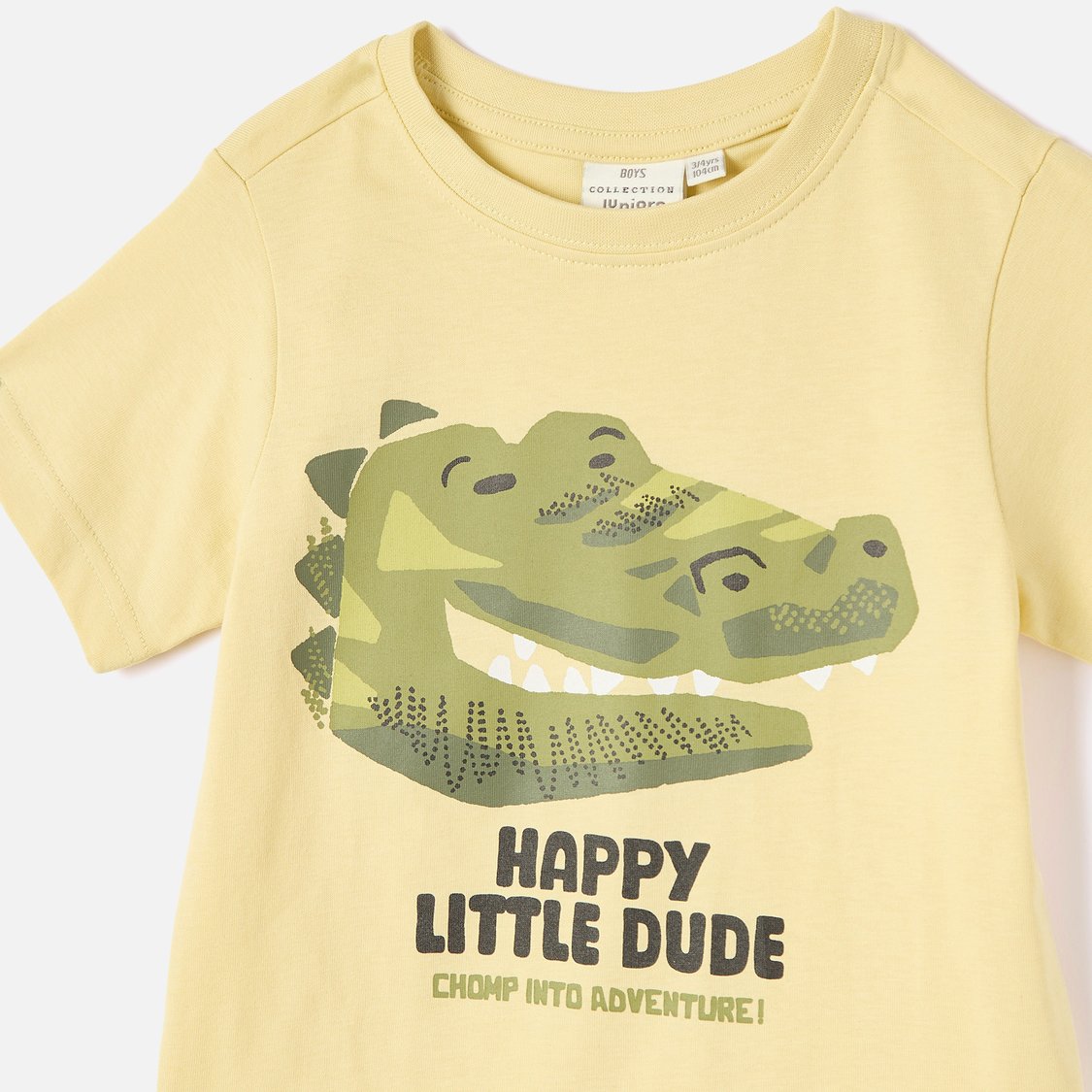 Juniors Graphic Print T-shirt with Short Sleeves