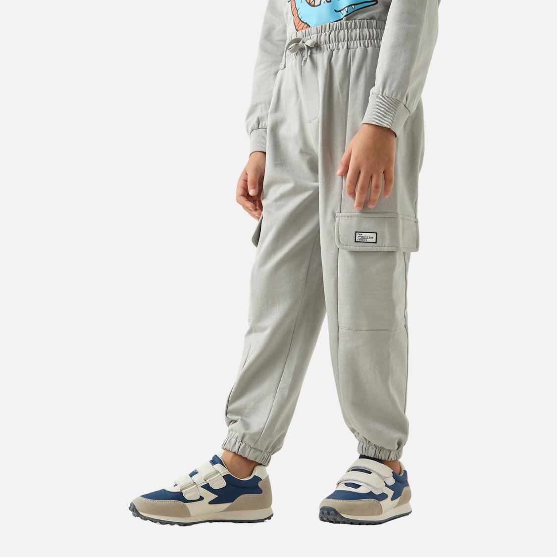 Juniors Applique Detail Cargo Joggers with Drawstring Closure