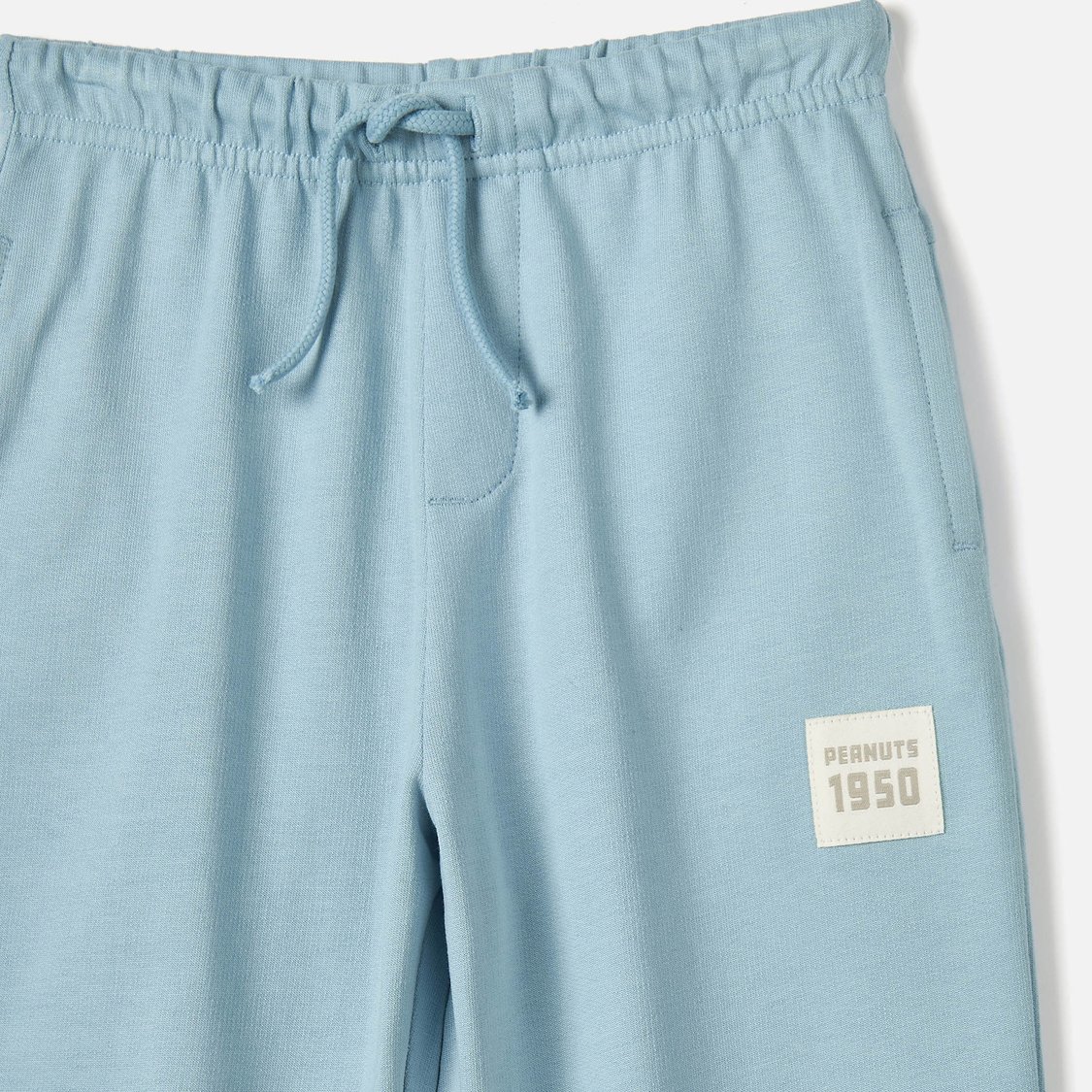 Snoopy Print Joggers with Pockets and Drawstring Closure