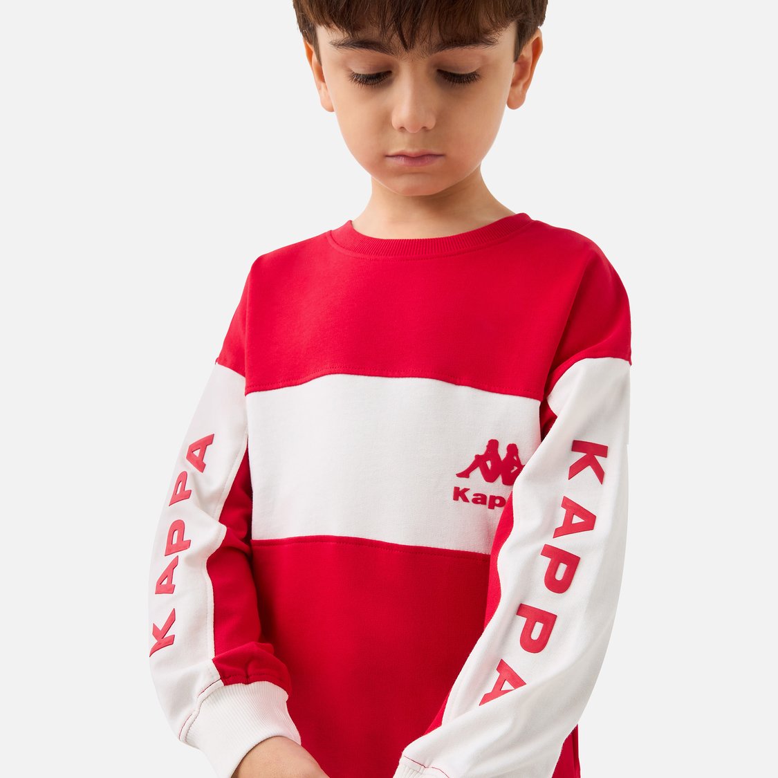 Kappa Colourblock Crew Neck Sweatshirt With Long Sleeves