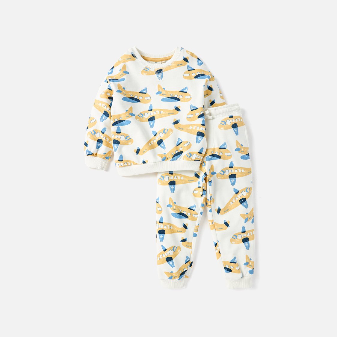 Juniors All-Over Aeroplane Print Sweatshirt and Joggers Set