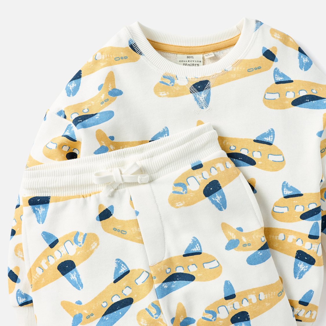 Juniors All-Over Aeroplane Print Sweatshirt and Joggers Set